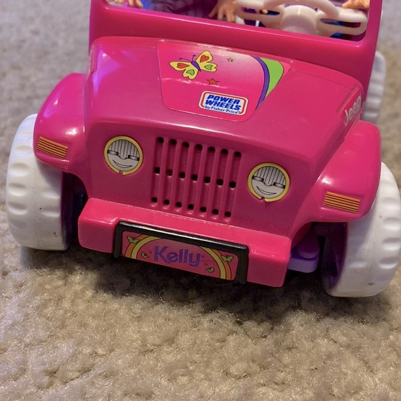 Vintage Barbie Power Wheels Fisher Price Pink Jeep Tommy Doll Twins + Dogs Wagon - Picture 3 of 15